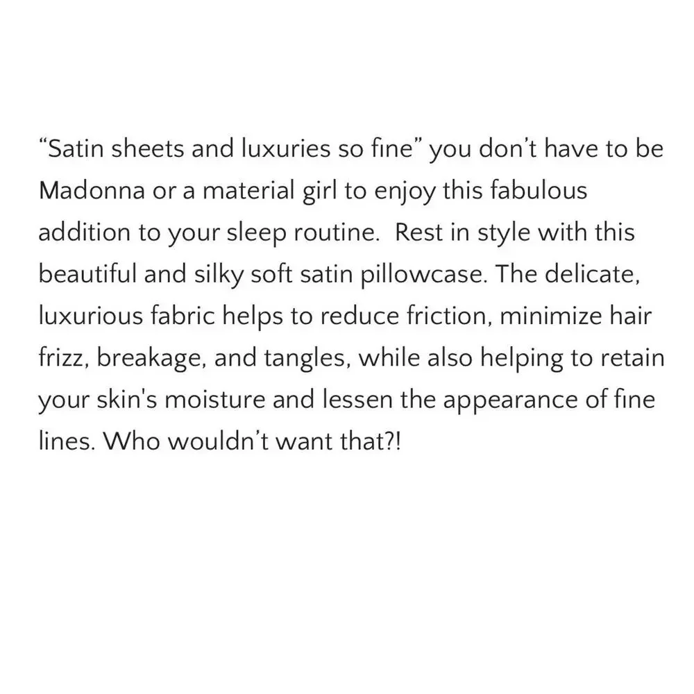 CALA Satin Pillowcase Queen Standard size Ivory‎ Color